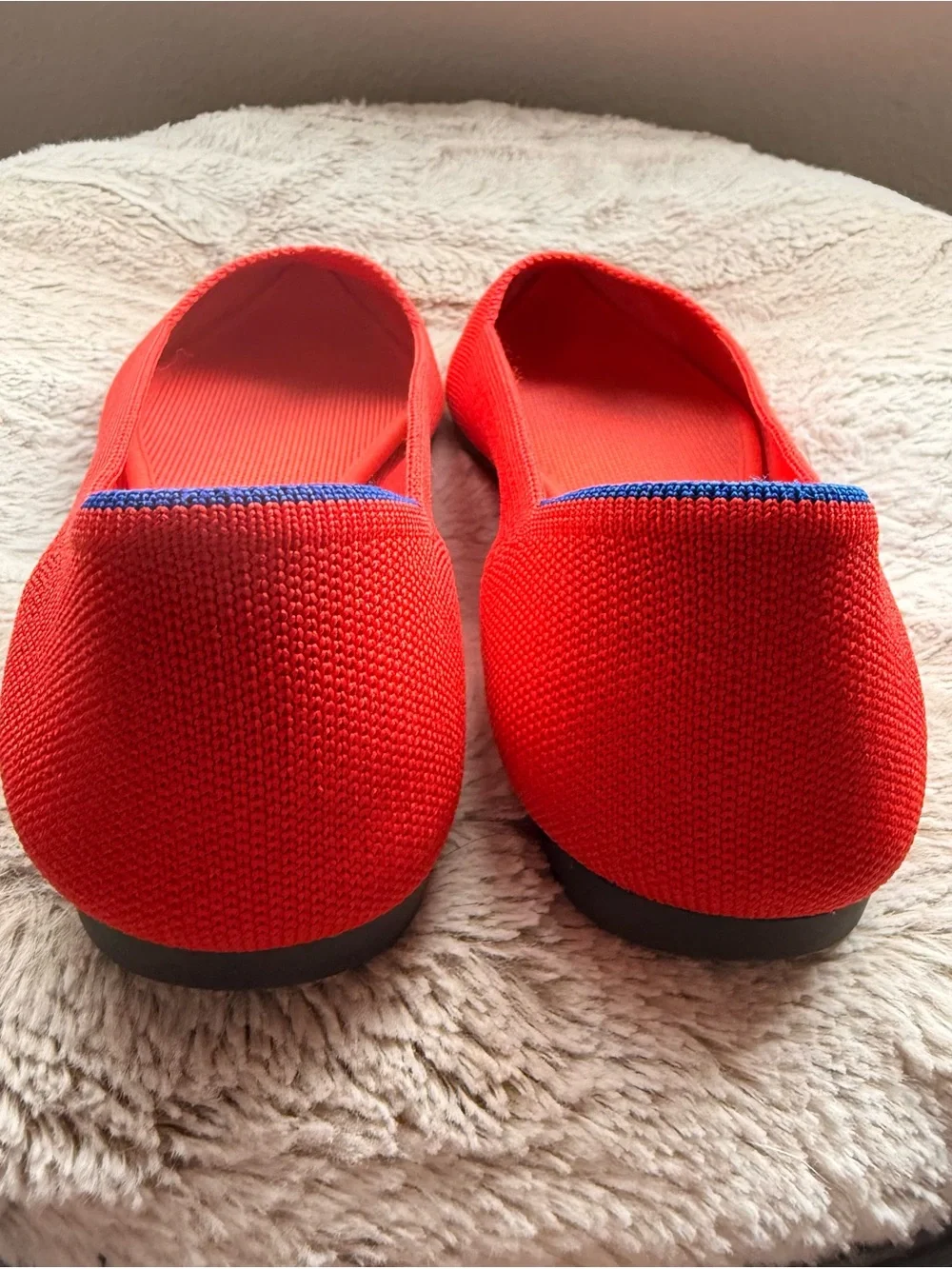 Rothy's Red Pointed-Toe Knit Flats size 10.5